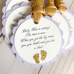 gold baby shower favors