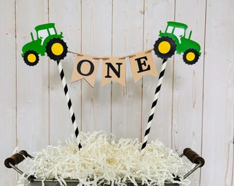 Tractor Cake Topper, Barnyard Birthday Party Decorations, Personalized