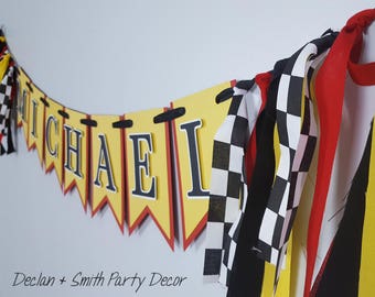 Race Car Name Banner