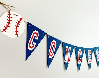 baseball concessions banner, baseball first birthday decorations, baseball snack bar, baseball baby shower decorations