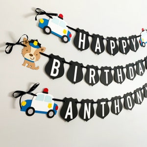 police birthday party decorations, police birthday party banner, cops and robbers birthday decorations, fire and rescue birthday decorations