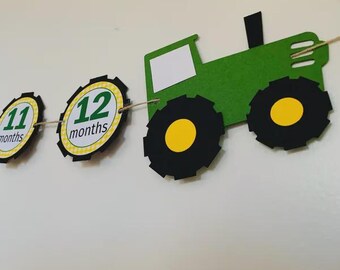 Tractor First Birthday Party Decor, Tractor Photo Banner, Tractor Birthday Supplies, Barnyard Birthday, Old MacDonald Birthday, Personalized