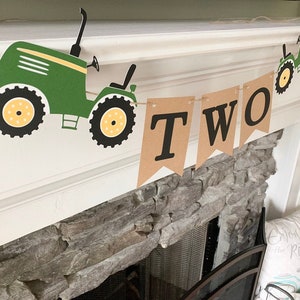 tractor birthday*tractor birthday decorations*green tractor birthday*green tractor banner*farm birthday*tractor barnyard birthday banner