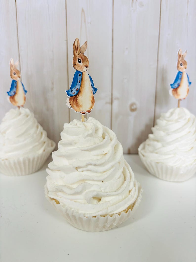Peter Rabbit cupcake toppers