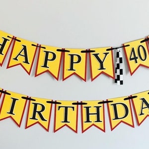 Racing Birthday Party, Race Car Birthday Banner, Monster Truck Birthday Party, Supercross Birthday Party, Dirt Bike Birthday Party image 2