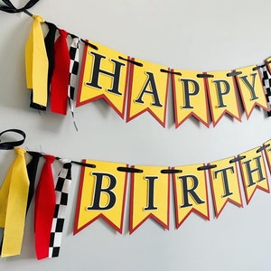 Racing Birthday Party, Race Car Birthday Banner, Monster Truck Birthday Party, Supercross Birthday Party, Dirt Bike Birthday Party image 1