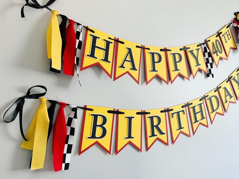 Racing Birthday Party, Race Car Birthday Banner, Monster Truck Birthday Party, Supercross Birthday Party, Dirt Bike Birthday Party image 1