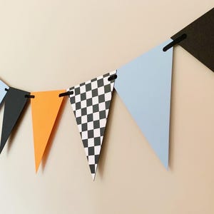 Checkered Flag Racing Pennant Banner
