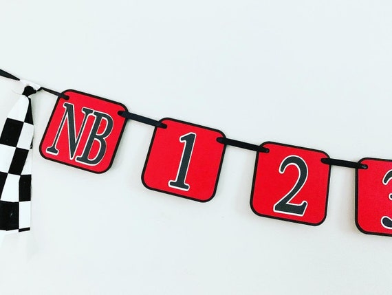 race car first birthday party, racing birthday banner, race car birthday party decorations Il_570xn