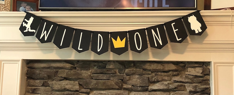 Where the Wild Things Are birthday Wild One Birthday Banner Wild One birthday boy Wild One party Wild One birthday Wild One Banner