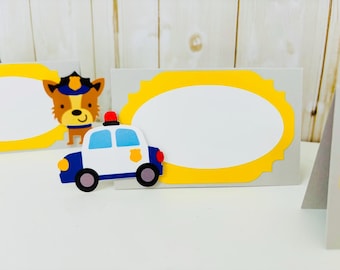 Personalized Police Party Food Tents, Baby Shower Decorations