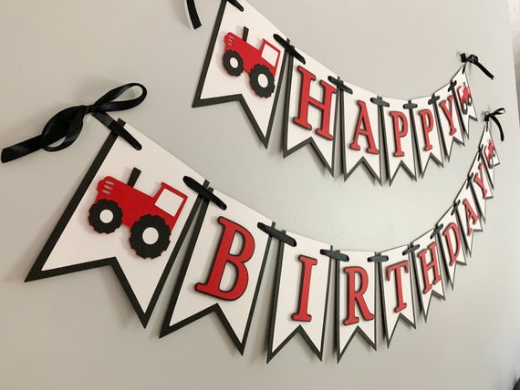 tractor banner * tractor birthday banner * tractor birthday party * tractor birthday decorations *tractor banner*farm party *tractor nursery Il_570xn