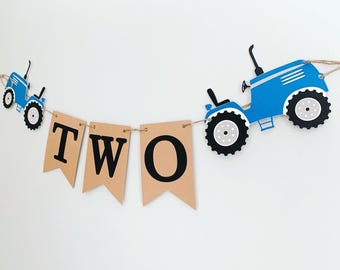 tractor custom phrase banner, tractor birthday banner decorations, tractor birthday party supplies, personalized tractor banner