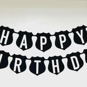 police happy birthday banner