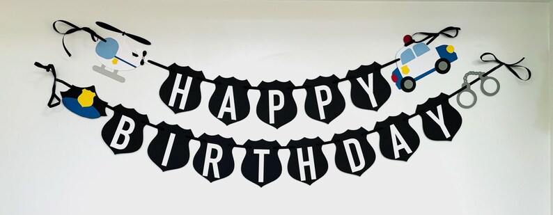 police happy birthday banner