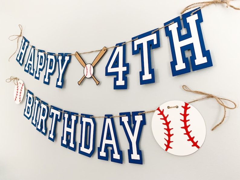 baseball birthday banner