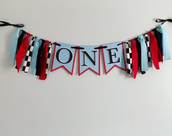 Racing Fast One Banner, Race Car 1st Birthday Decor, Two Fast, Formula 1