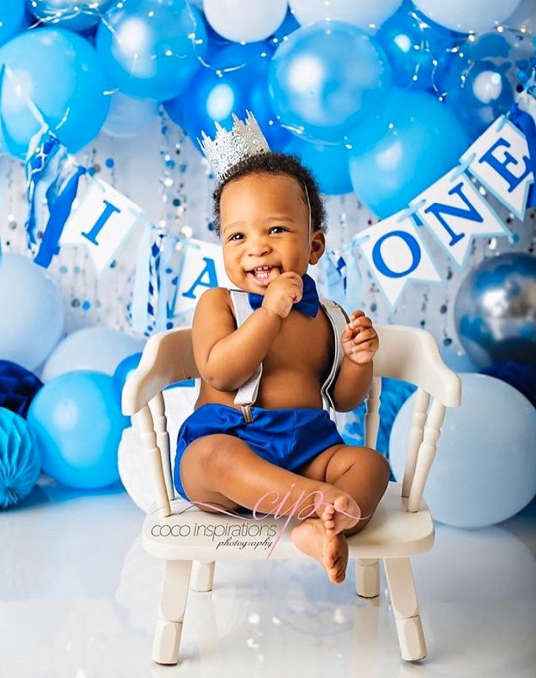Blue First Birthday Decorations Little Gentleman First - Etsy