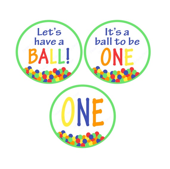 Let's Have a Ball Birthday Party Decorations*Let's Have A Ball Printable*Primary Colors Birthday*Colorful Birthday Party*Cupcake Toppers Il_570xn