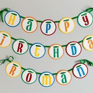 let's have a ball primary colors happy birthday banner for a its a ball to be one or its a ball to be two birthday party