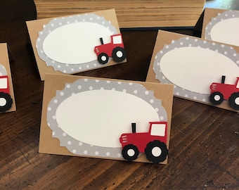 red tractor party food tent cards*red tractor party * tractor birthday party *  food signs * tractor baby shower * tractor party place cards