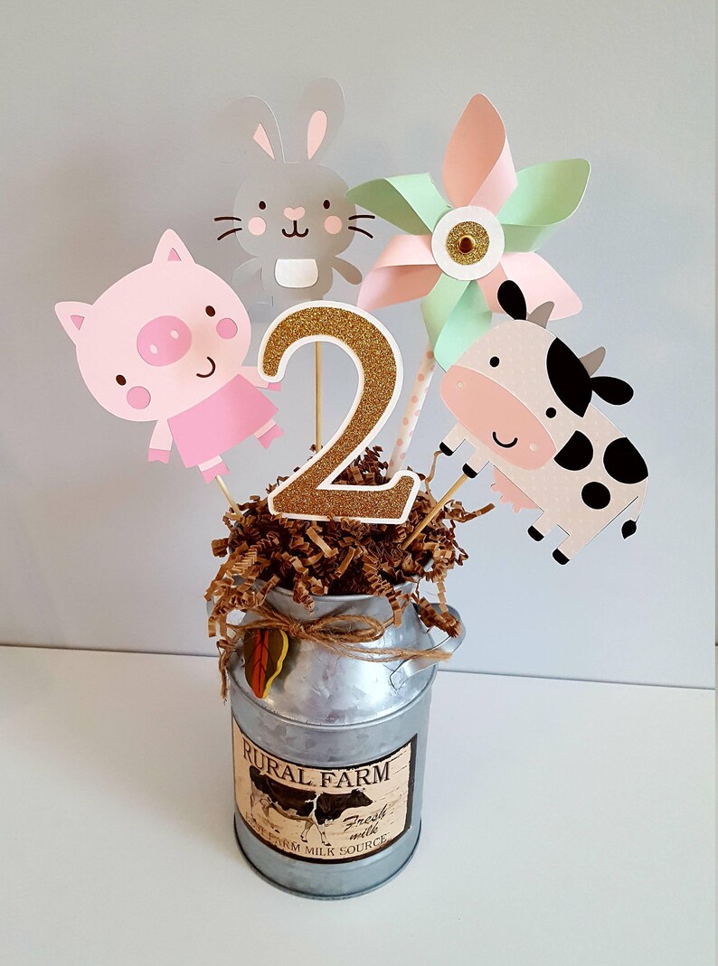 Barnyard Animal Centerpieces Barnyard Party Decorations Etsy