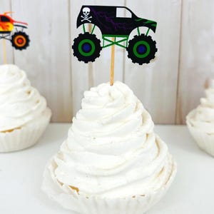 Monster Truck Birthday Decorations, Monster Trucks, Monster Truck Party, Monster Truck Cupcake Toppers, Monster Truck Rally, Monster Jam Grave Digger only