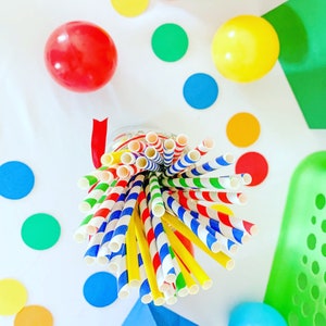 Circle Garland, Primary Colors, Rainbow Party Decorations