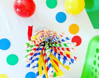 Circle Garland, Primary Colors, Rainbow Party Decorations