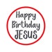 Happy Birthday Jesus Cupcake Toppersred and Green Happy Birthday Jesus ...