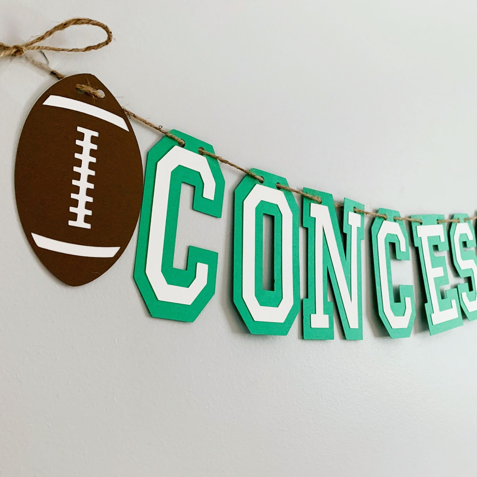 Football Birthday Banner Football Concessions Banner | Etsy