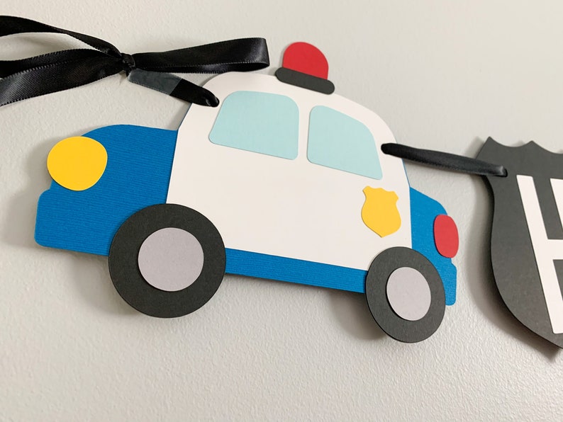 Police Birthday Banner, Cops and Robbers Party Decorations image 2