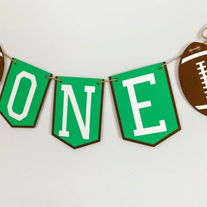 football decorations, football age banner, football high chair banner, football cake smash, football game day decorations image 5