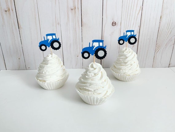 blue tractor birthday decorations, blue tractor baby shower, barnyard birthday party, farm birthday party, old macdonald baby shower Il_570xn