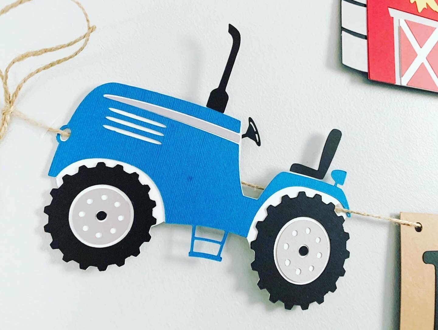 Blue Tractor Birthday Decorations Blue Tractor Barnyard Etsy