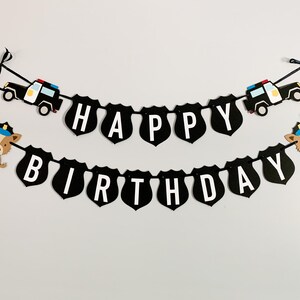 police happy birthday banner