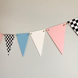 Checkered Flag Racing Pennant Banner
