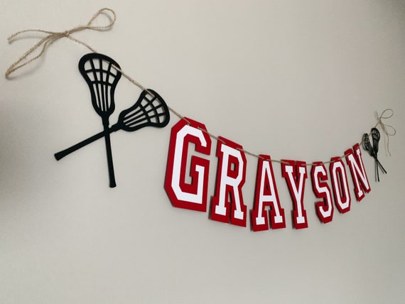 Lacrosse Birthday Banner, Custom Team Party Decorations