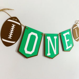 football decorations, football age banner, football high chair banner, football cake smash, football game day decorations image 4