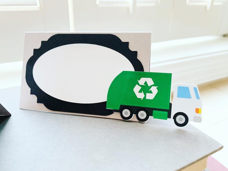 garbage truck birthday, recycling truck birthday, garbage recycling truck birthday, garbage truck decorations, birthday decorations image 2