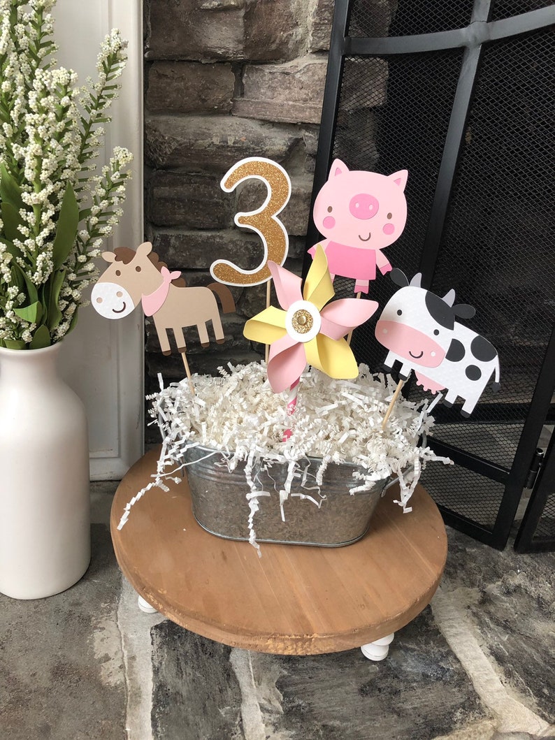 Barnyard Birthday Decorations Barnyard Baby Shower Barnyard Etsy