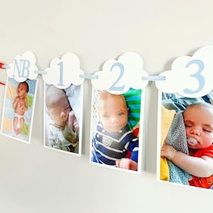 airplane first birthday photo banner