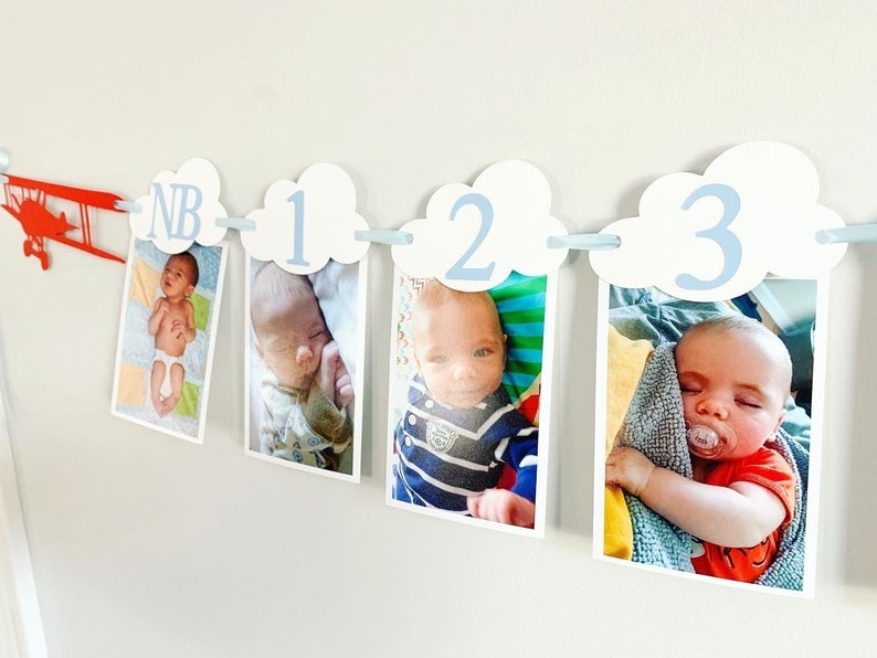 airplane first birthday photo banner