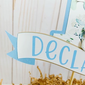 Personalized Peter Rabbit 1st Birthday Cake Topper, Baby Shower, Pink image 3