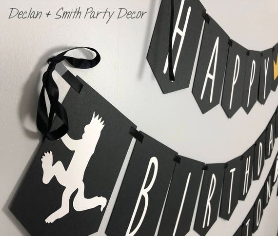 Where the Wild Things Are happy birthday banner * Wild One happy birthday banner * Where the Wild Things Are birthday *Wild One birthday boy Il_570xn