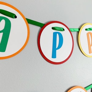let's have a ball primary colors happy birthday banner for a its a ball to be one or its a ball to be two birthday party