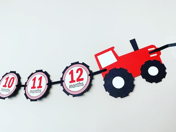 Red Tractor First Birthday Party Decorations, Red Tractor Photo Banner, Tractor Birthday Supplies, Barnyard Birthday, Old MacDonald Birthday Il_570xn
