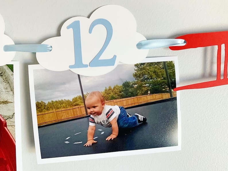 airplane first birthday photo banner
