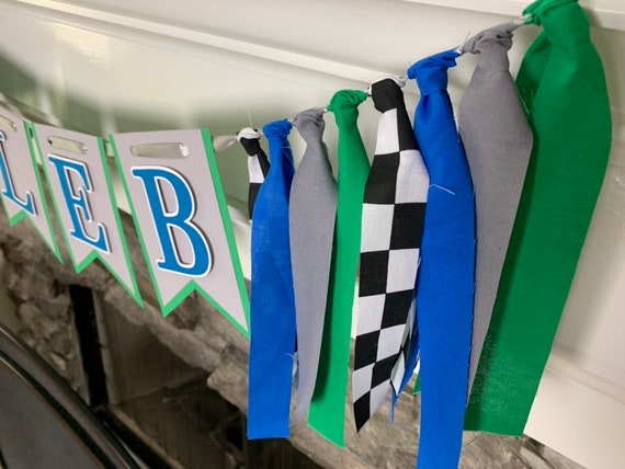 Race car Birthday*racing birthday party*motocross banner*monster truck birthday*checkered flag banner*racing birthday banner*racing decor Il_570xn