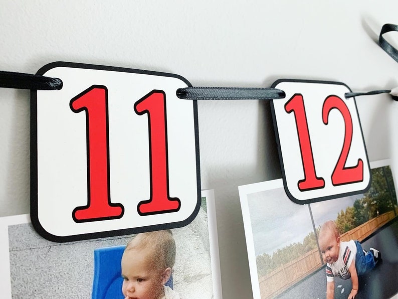 racing first birthday photo banner